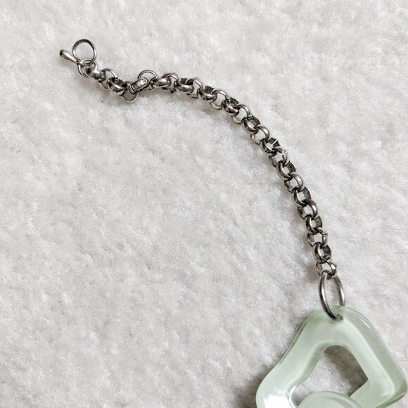 Vintage 80's Oversized Chunky Lucite Chain Link Statement Necklace - Funky, Boho - Picture 3 of 5